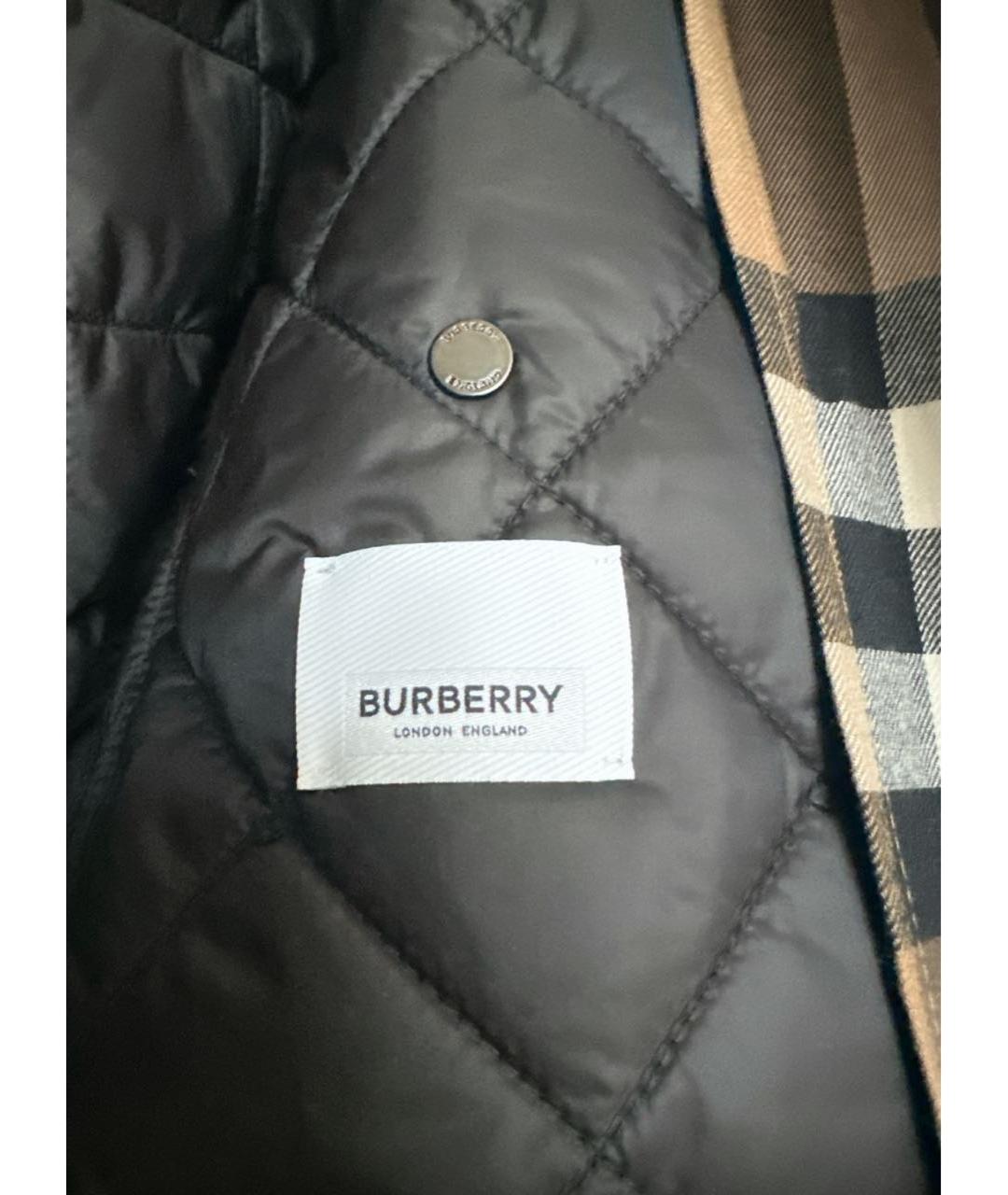 BURBERRY Коричневая полиэстеровая куртка, фото 3