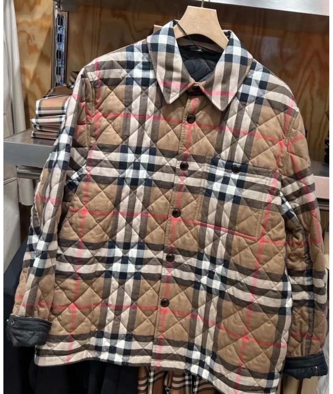 BURBERRY Коричневая полиэстеровая куртка, фото 6