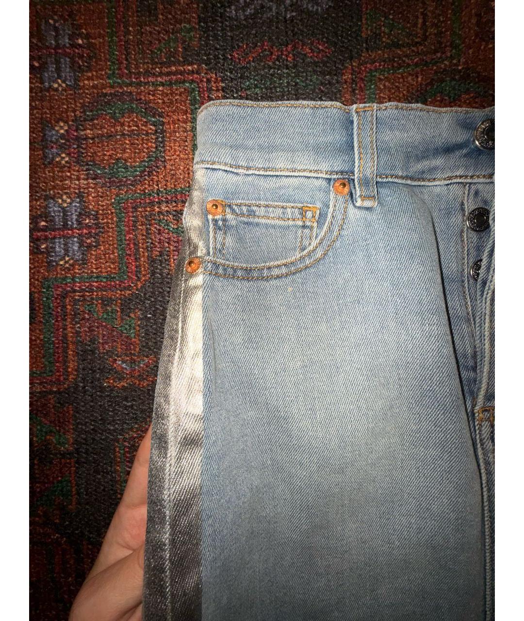 ZADIG & VOLTAIRE Голубая деним юбка мини, фото 6