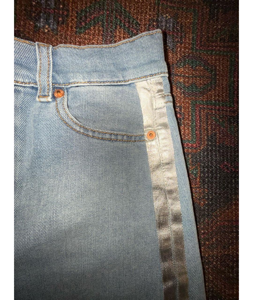ZADIG & VOLTAIRE Голубая деним юбка мини, фото 4