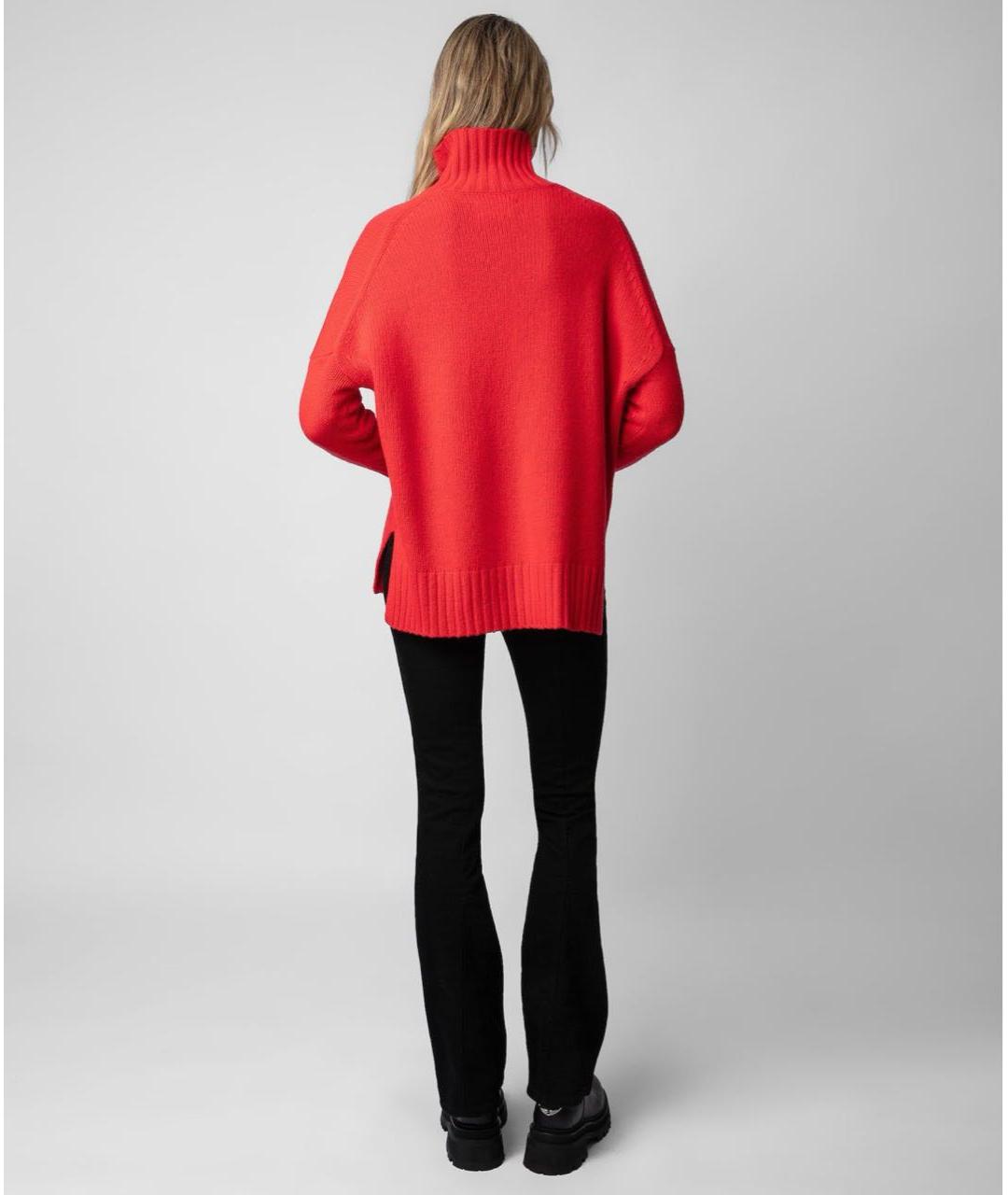 ZADIG & VOLTAIRE Красный шерстяной джемпер / свитер, фото 6