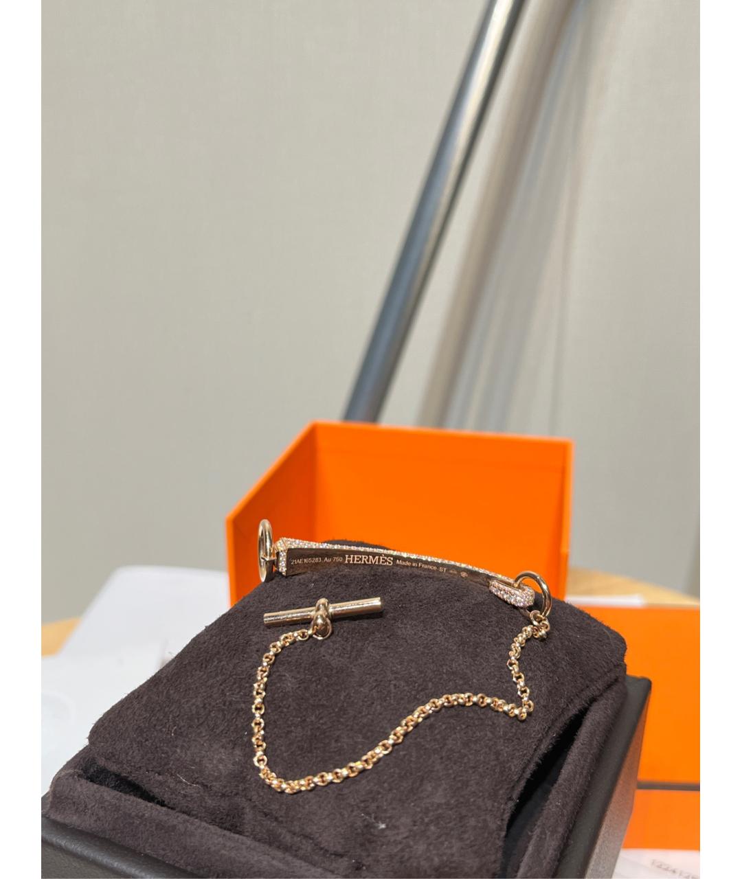 HERMES Золотой браслет из розового золота, фото 6