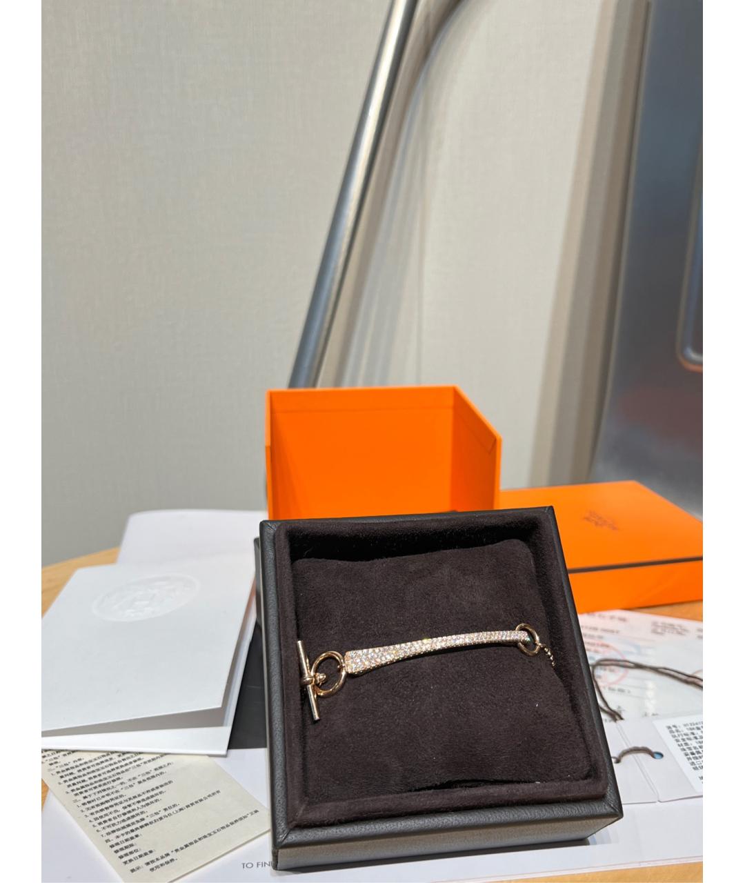 HERMES Золотой браслет из розового золота, фото 9
