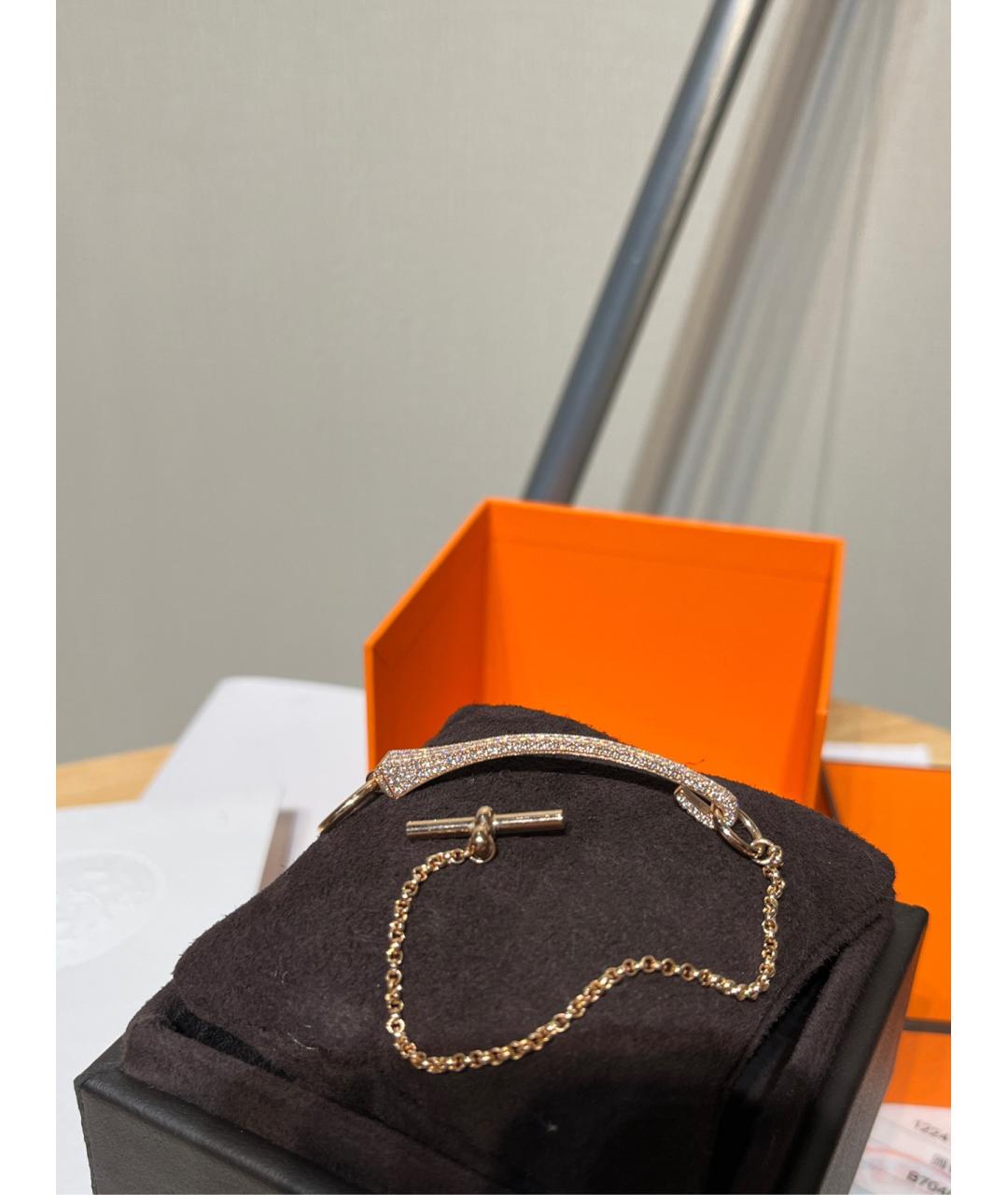 HERMES Золотой браслет из розового золота, фото 7