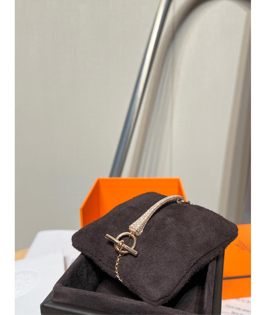HERMES Золотой браслет из розового золота, фото 2