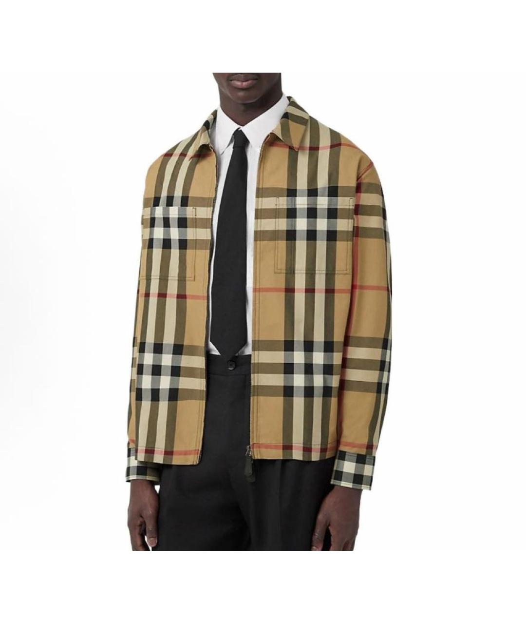 BURBERRY Коричневая хлопковая куртка, фото 5