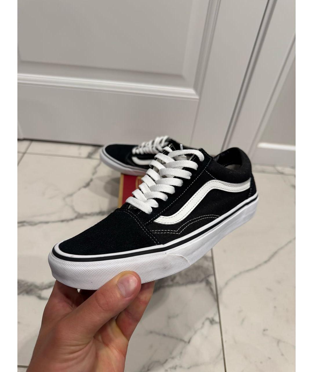 VANS Черные текстильные низкие кроссовки / кеды, фото 6