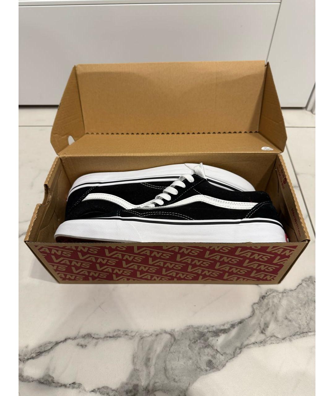 VANS Черные текстильные низкие кроссовки / кеды, фото 7