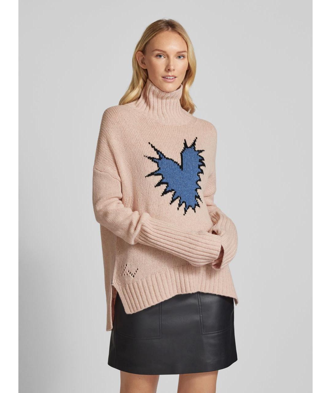 ZADIG & VOLTAIRE Розовый шерстяной джемпер / свитер, фото 5