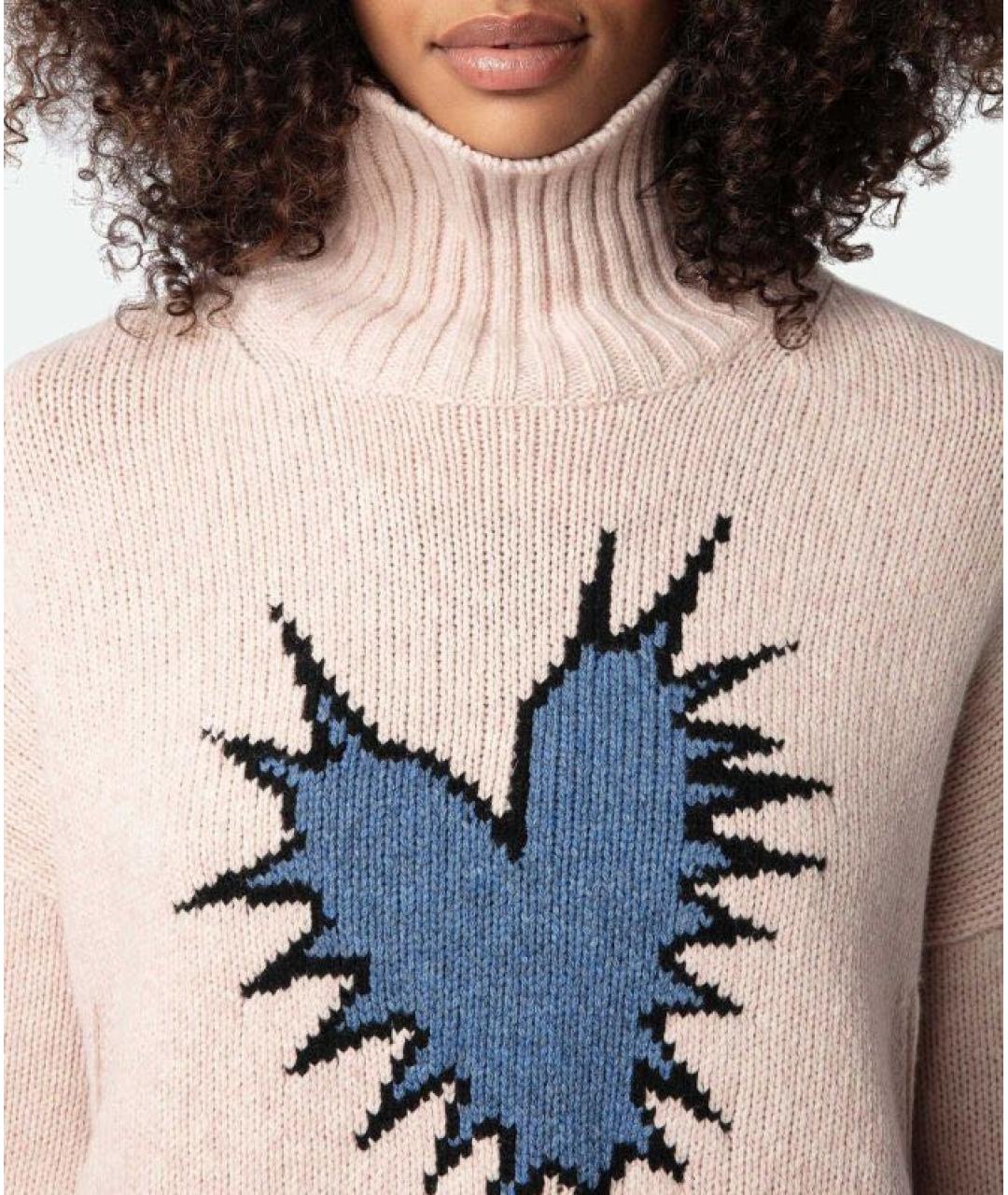 ZADIG & VOLTAIRE Розовый шерстяной джемпер / свитер, фото 3