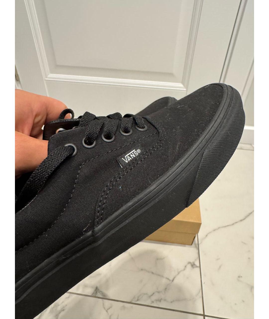 VANS Черные текстильные низкие кроссовки / кеды, фото 7