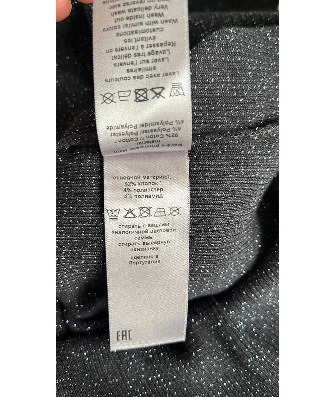ZADIG & VOLTAIRE Антрацитовое хлопковое повседневное платье, фото 3