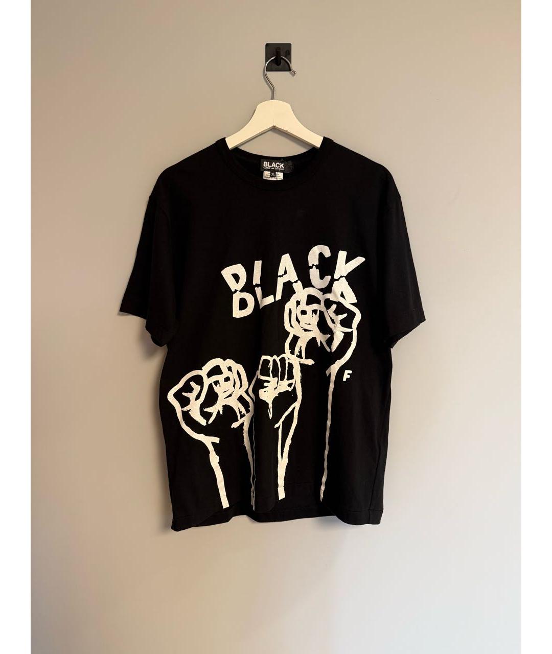 COMME DES GARÇONS Черная хлопковая футболка, фото 4