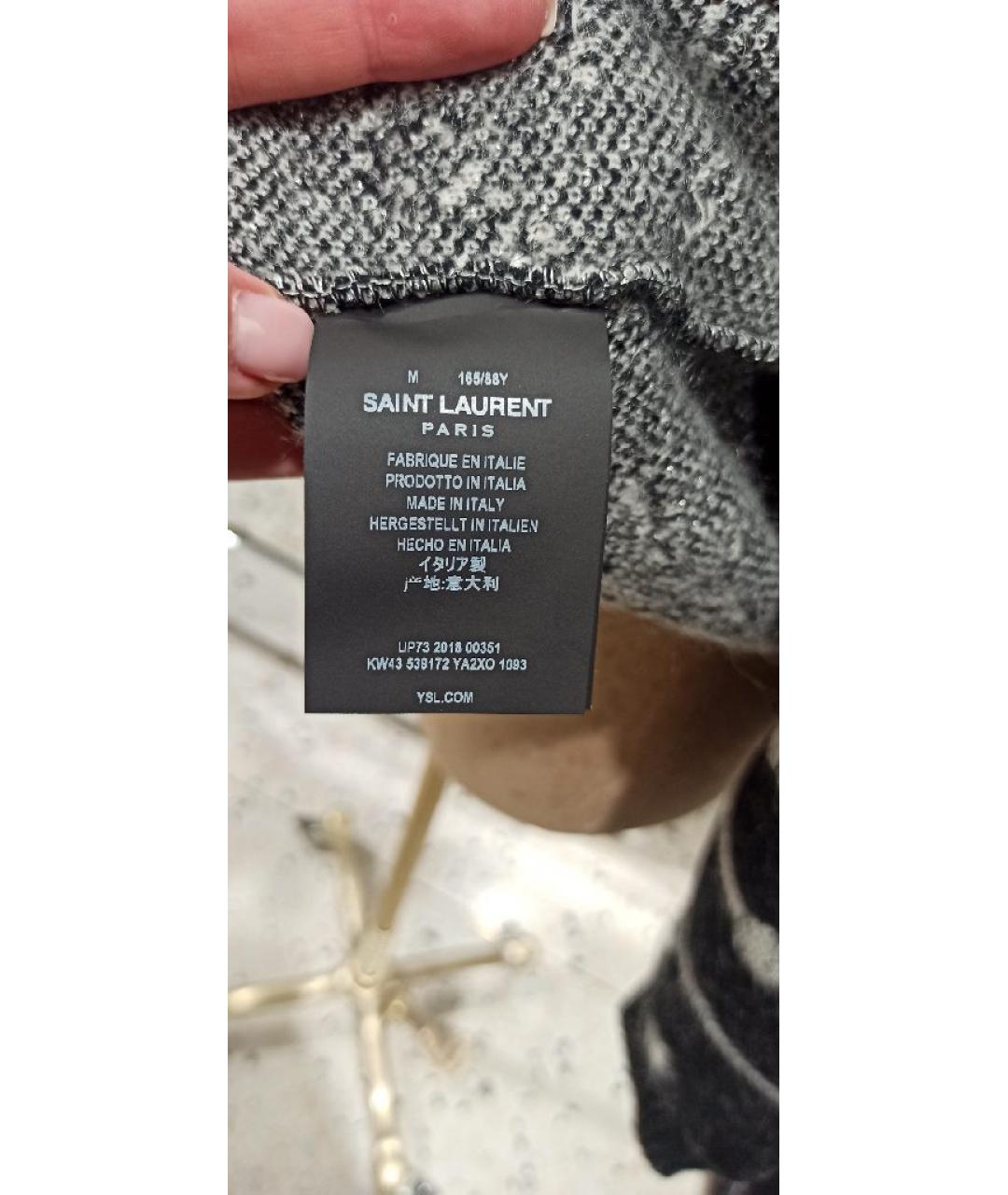 SAINT LAURENT Черный шерстяной джемпер / свитер, фото 5
