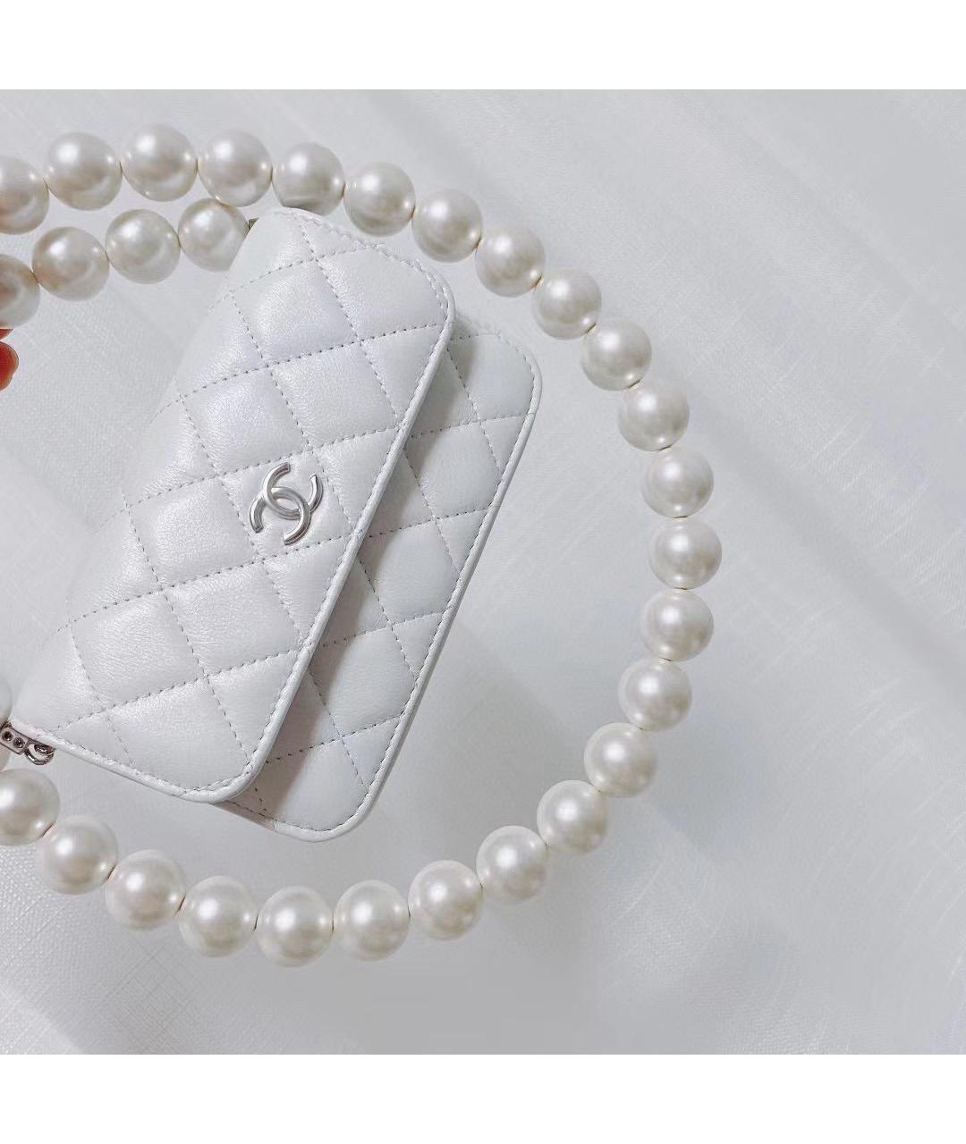 CHANEL Белая кожаная поясная сумка, фото 2