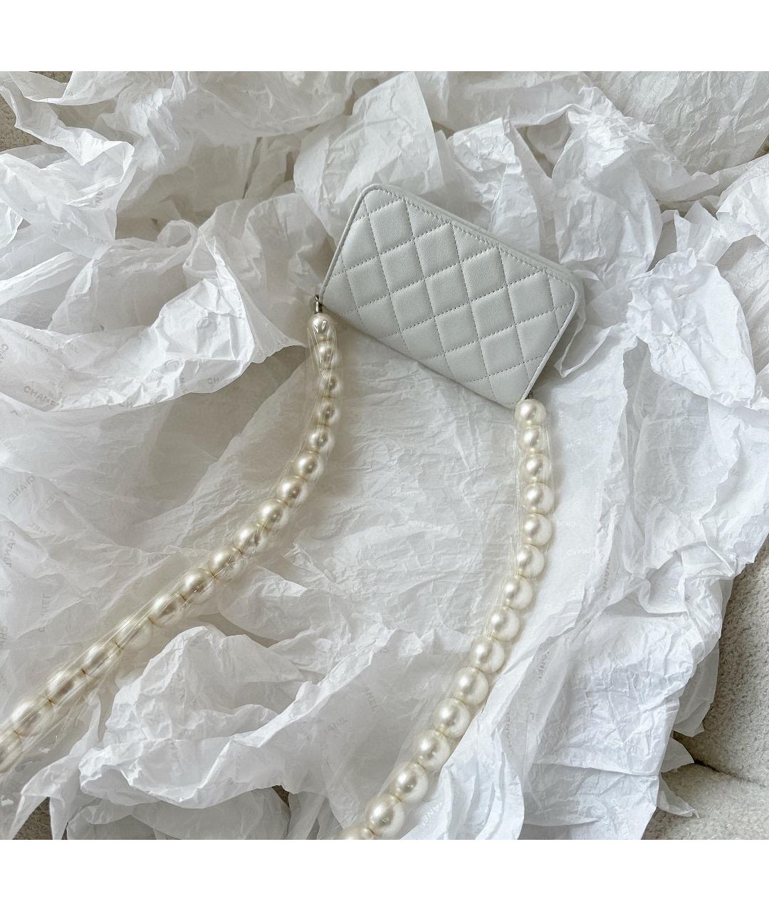 CHANEL Белая кожаная поясная сумка, фото 5