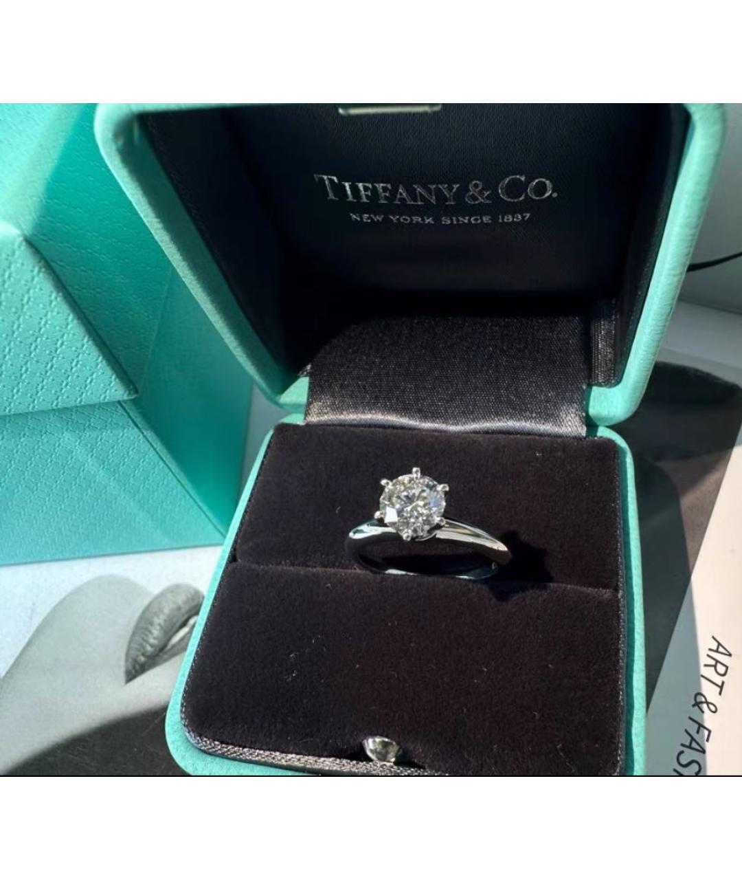 TIFFANY&CO Серебряное платиновое кольцо, фото 6