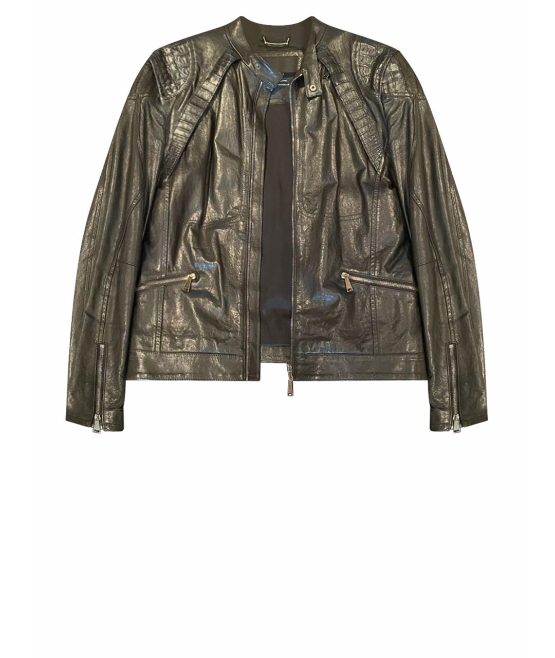 PHILIPP PLEIN Черная куртка из экзотической кожи, фото 1
