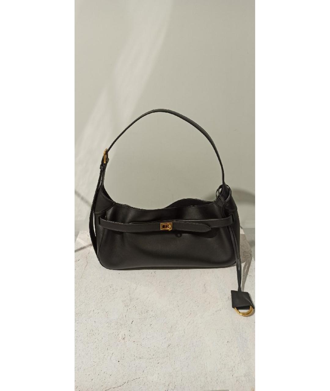 BALENCIAGA Черная кожаная сумка с короткими ручками, фото 8