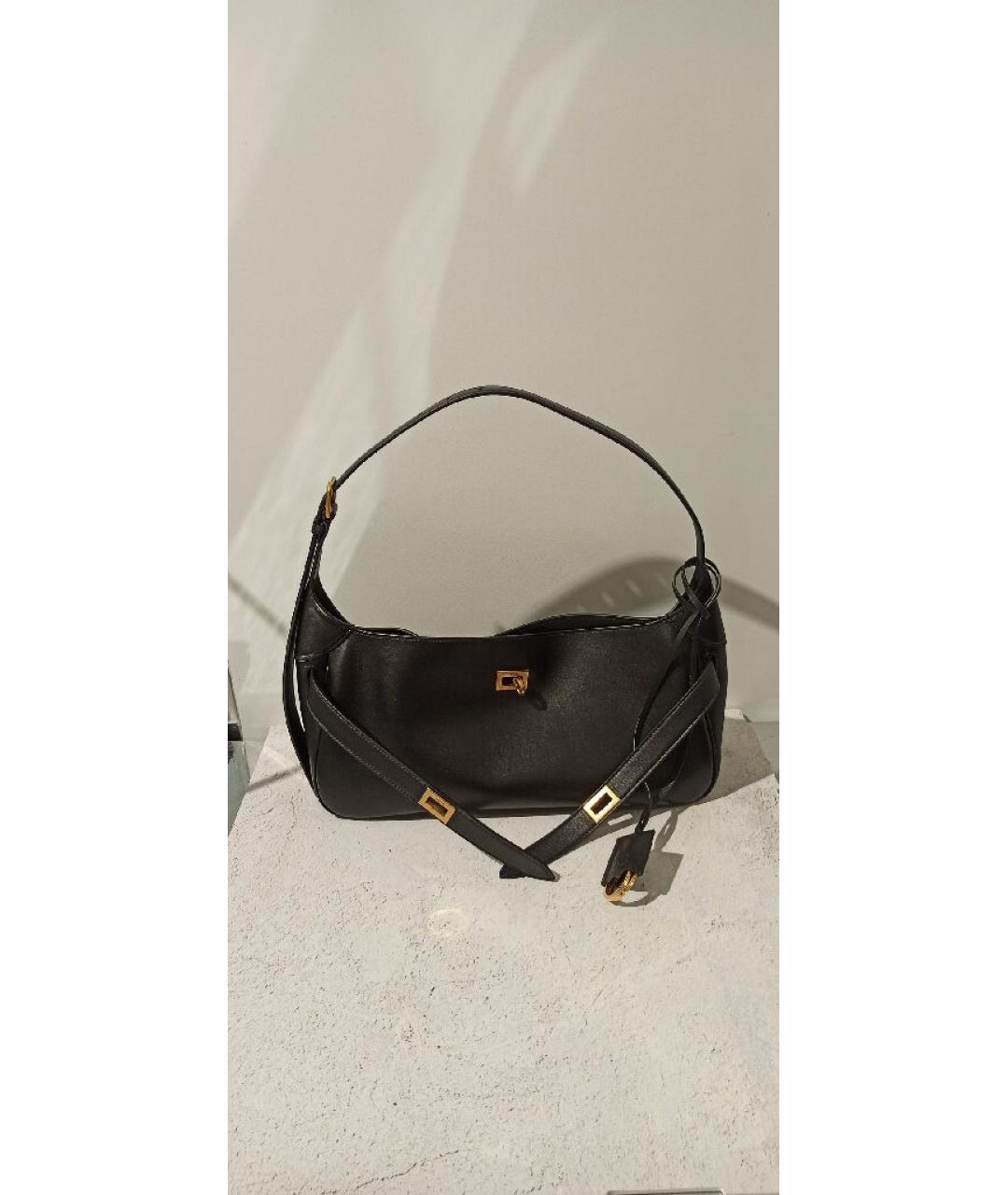 BALENCIAGA Черная кожаная сумка с короткими ручками, фото 5