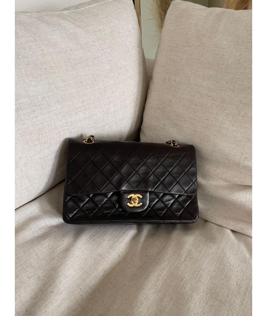 CHANEL Черная кожаная сумка через плечо, фото 4