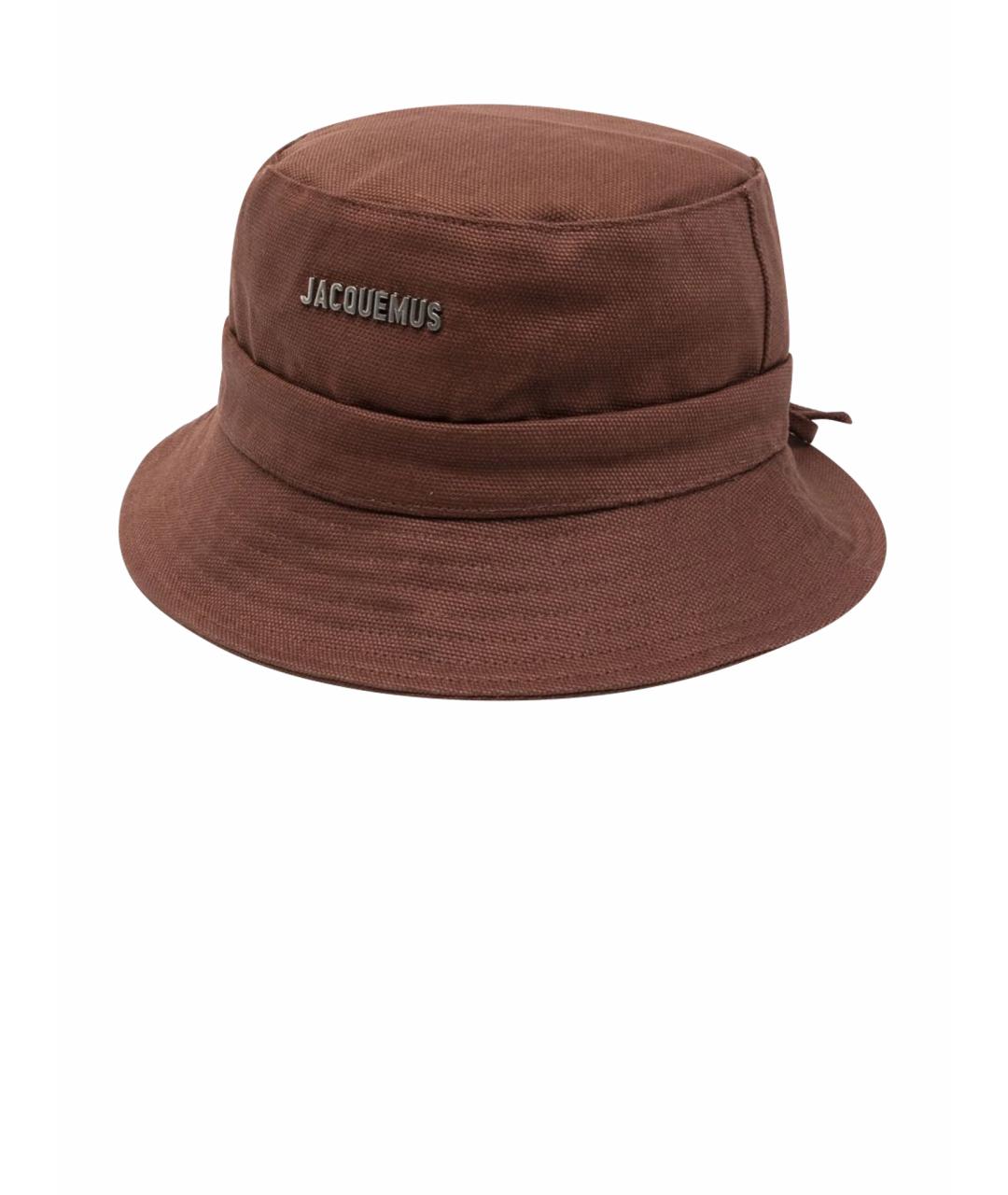 JACQUEMUS Коричневая хлопковая панама, фото 1