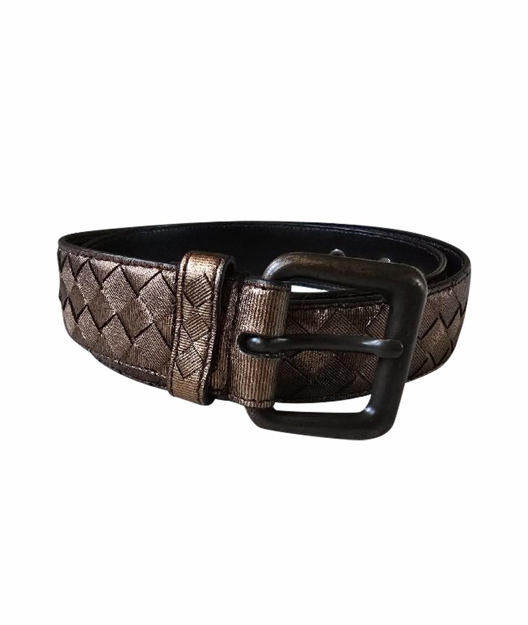 BOTTEGA VENETA Коричневый кожаный ремень, фото 1