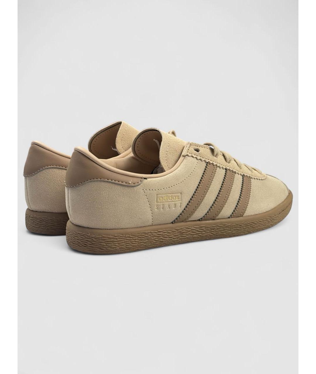 ADIDAS Бежевые замшевые кроссовки, фото 4