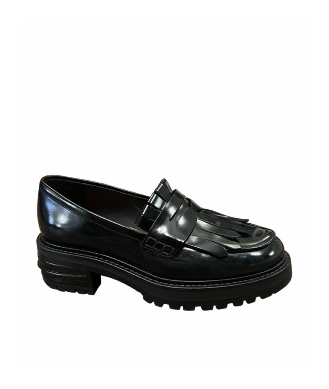 CHRISTIAN DIOR Черные кожаные лоферы, фото 1