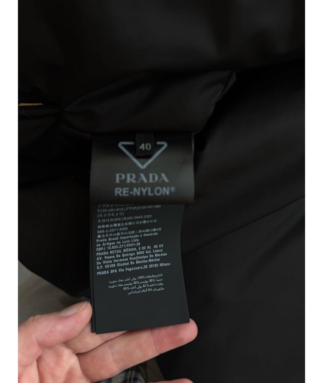 PRADA Черная полиэстеровая куртка, фото 6