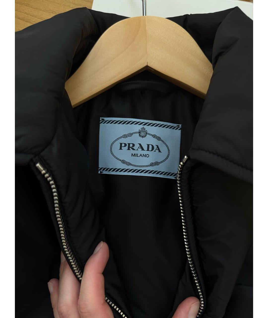 PRADA Черная полиэстеровая куртка, фото 4
