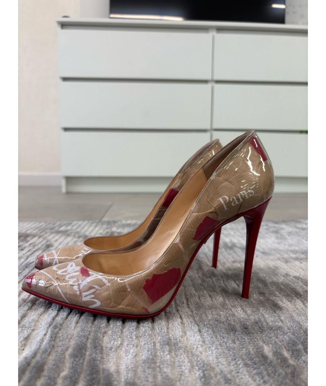 CHRISTIAN LOUBOUTIN Бежевые туфли, фото 3