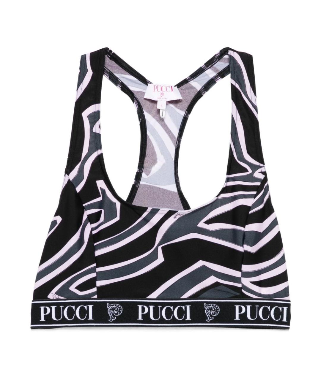 PUCCI Черная полиамидовая майка, фото 1