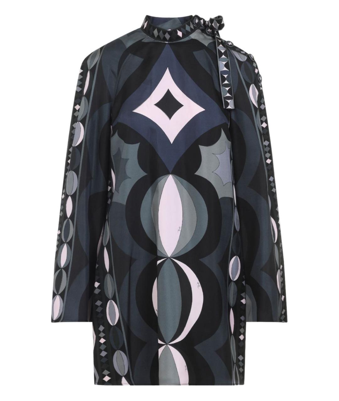 PUCCI Мульти шелковое платье, фото 1