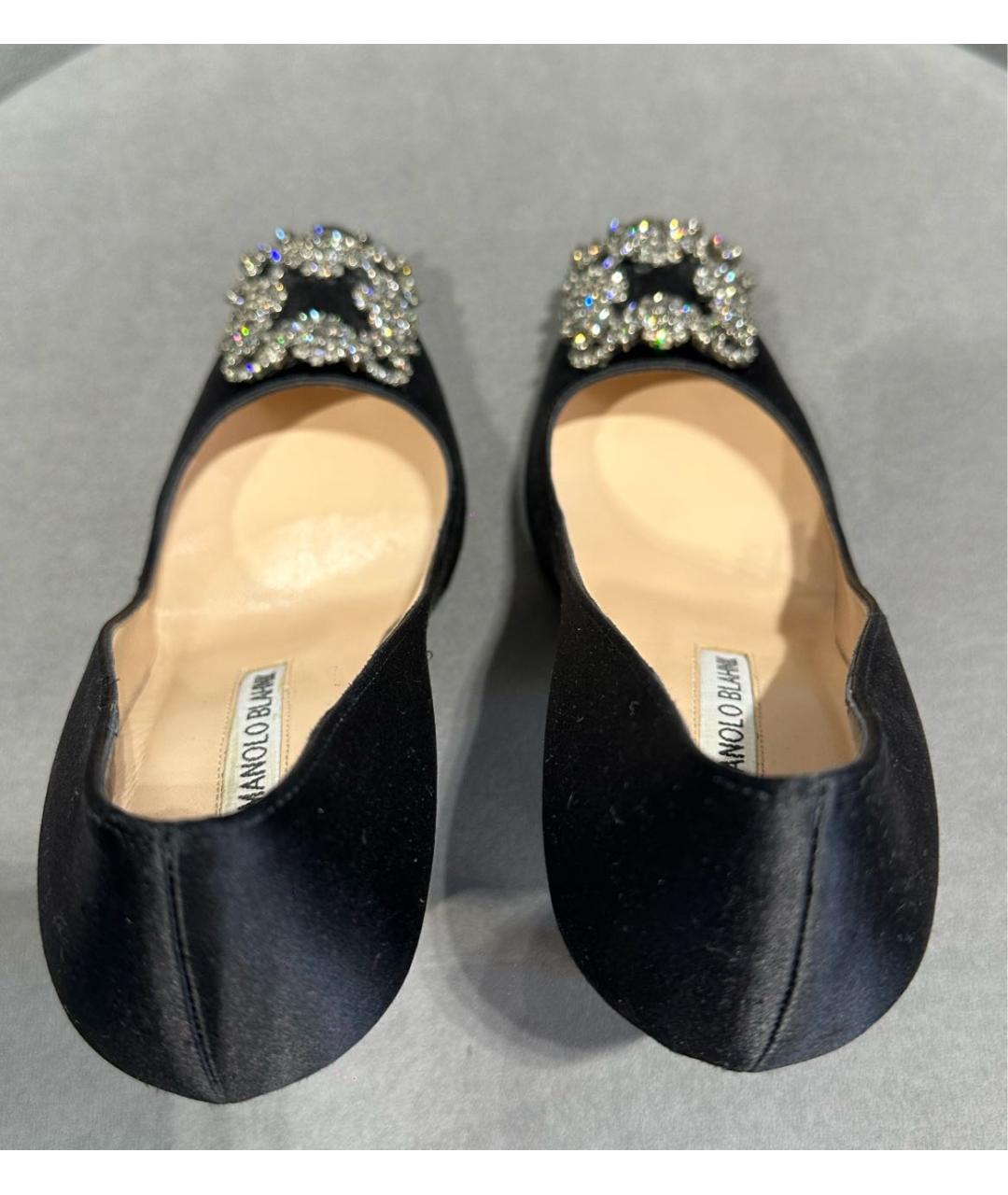 MANOLO BLAHNIK Черные текстильные туфли, фото 3