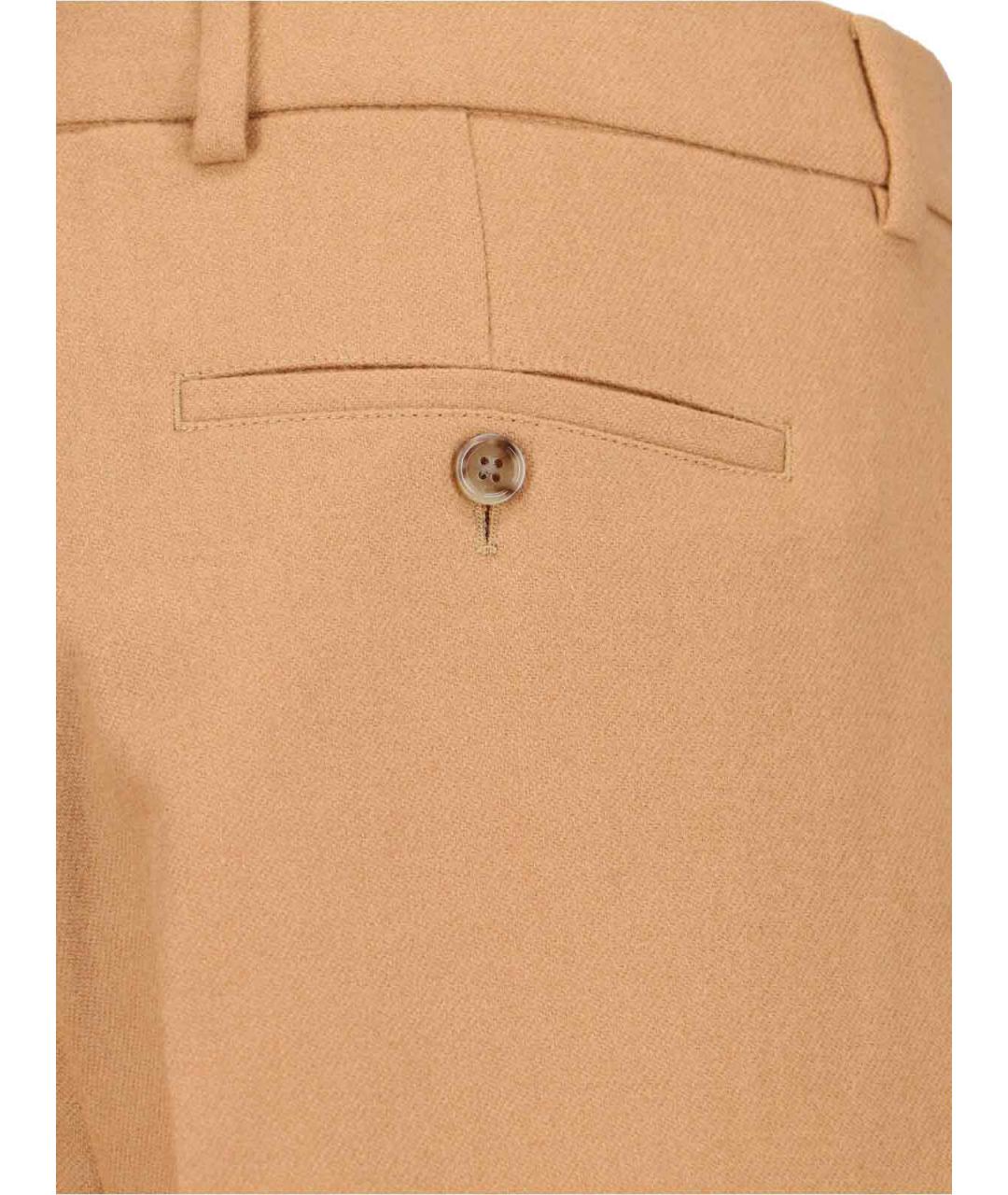 Ami Paris Бежевые шерстяные повседневные брюки, фото 3