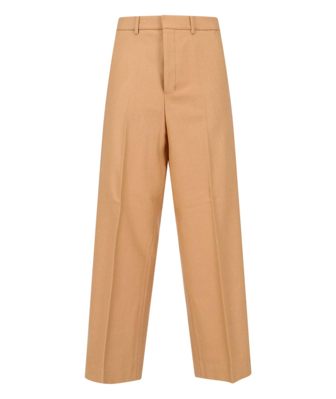 Ami Paris Бежевые шерстяные повседневные брюки, фото 1