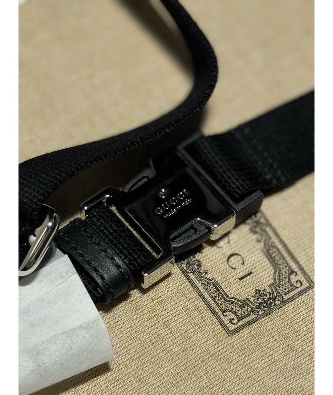GUCCI Черная кожаная поясная сумка, фото 7