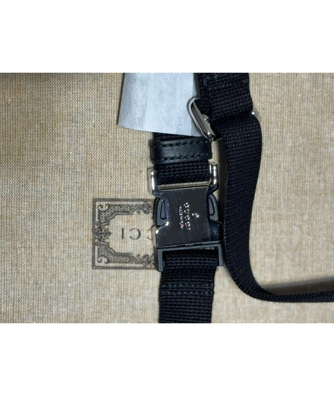 GUCCI Черная кожаная поясная сумка, фото 6
