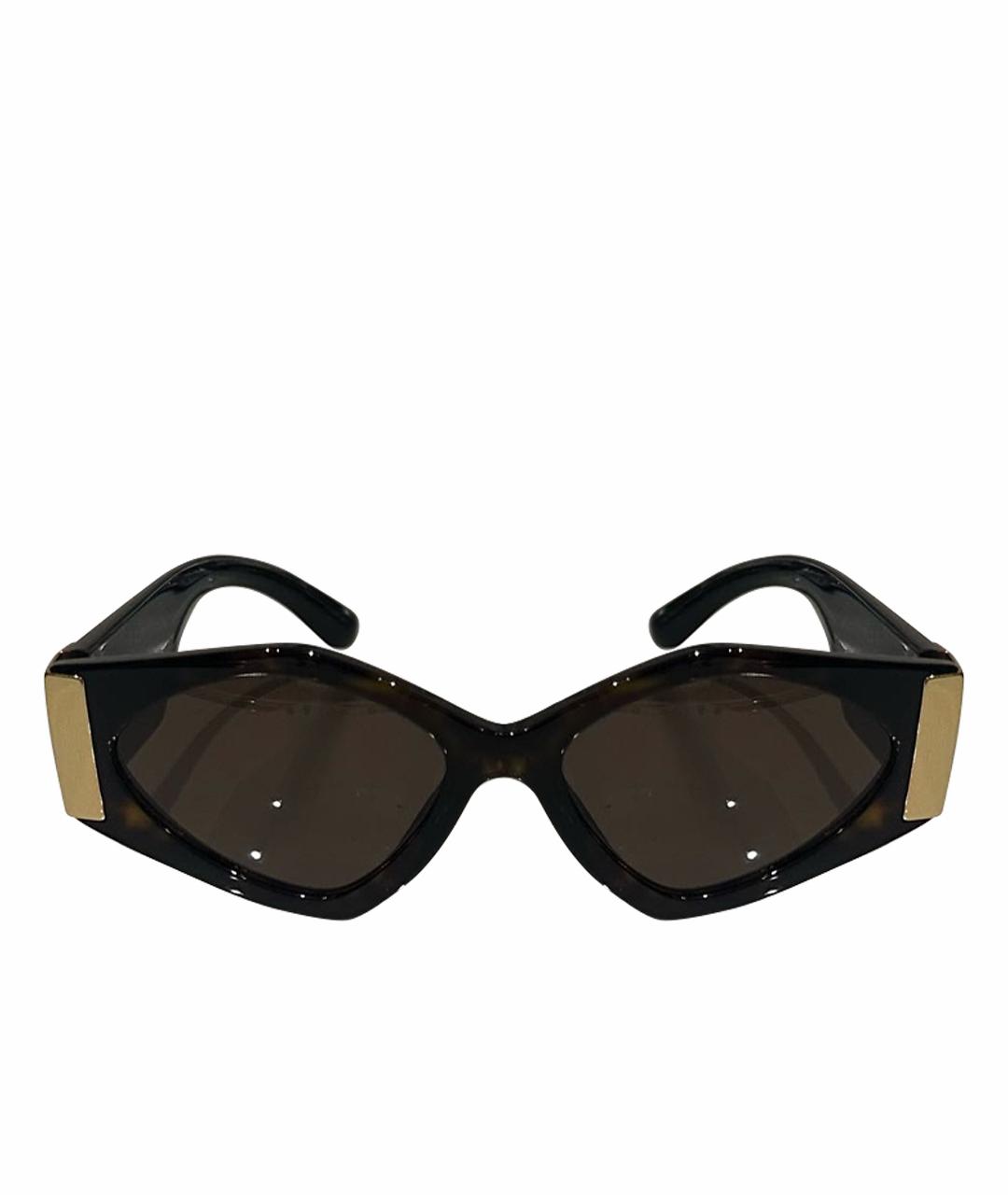 DOLCE&GABBANA Коричневые пластиковые солнцезащитные очки, фото 1