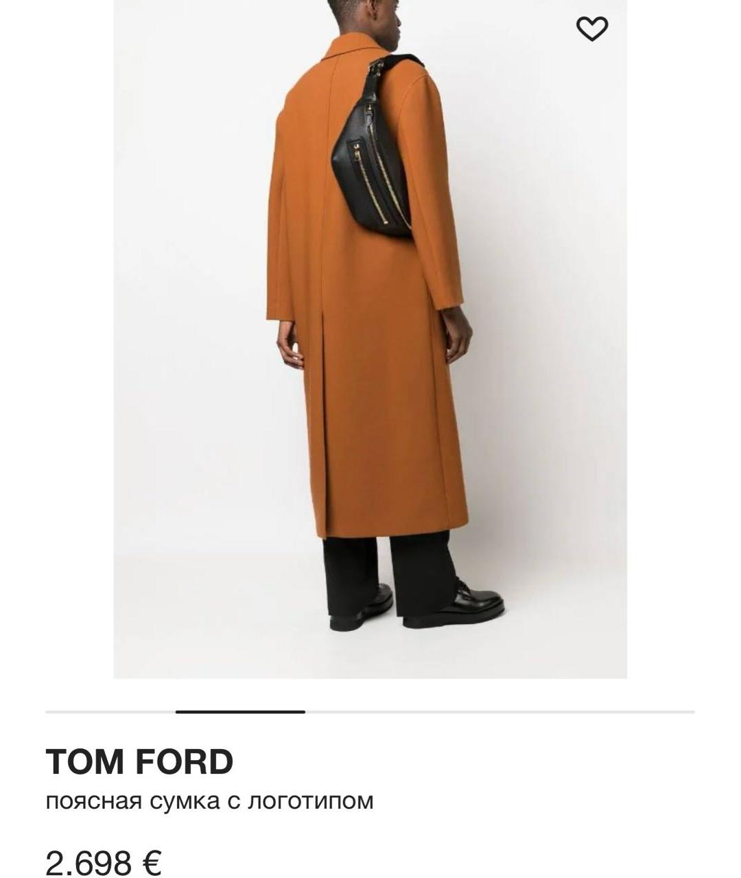 TOM FORD Черная кожаная сумка на плечо, фото 5