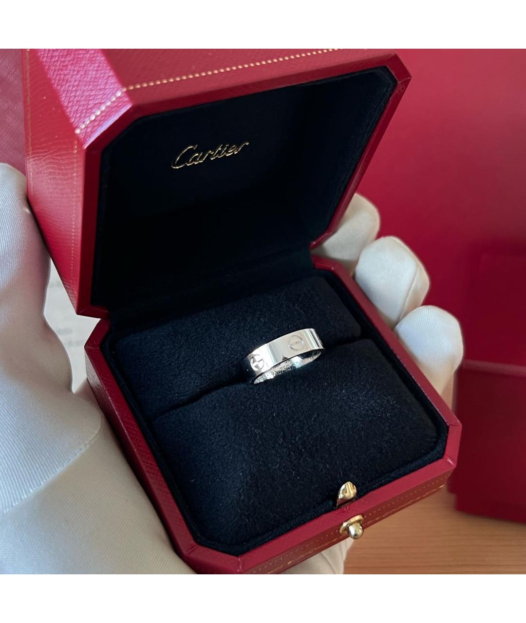 CARTIER Антрацитовое кольцо из белого золота, фото 8