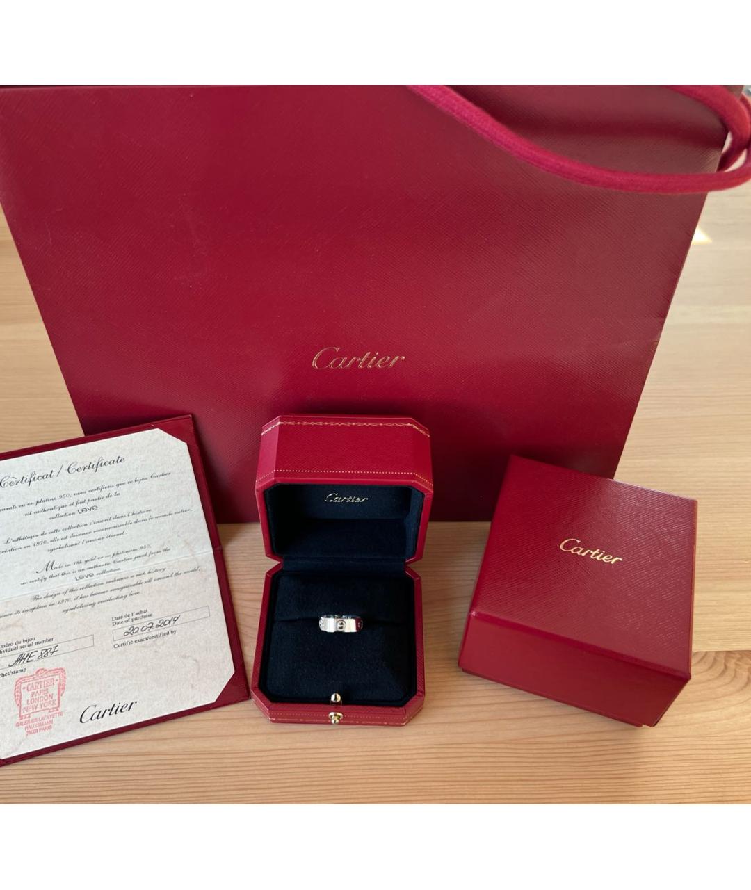 CARTIER Антрацитовое кольцо из белого золота, фото 2
