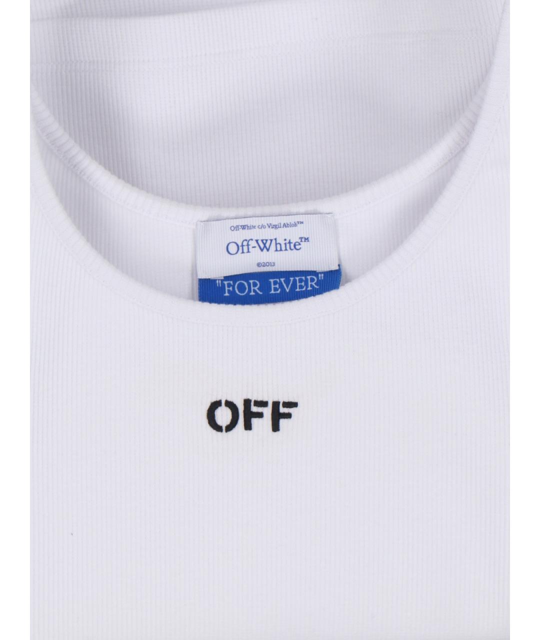 OFF-WHITE Белая хлопковая майка, фото 3