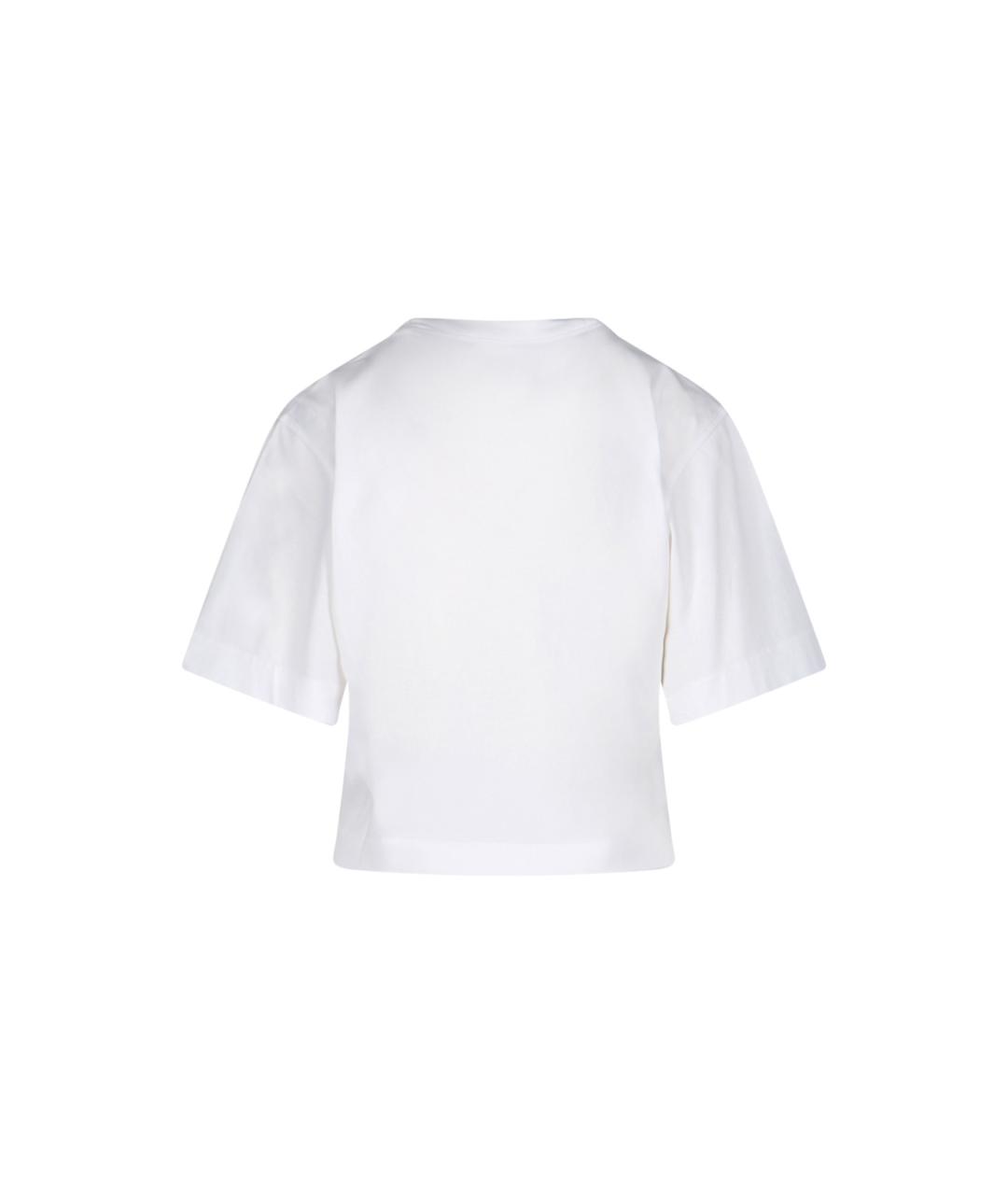OFF-WHITE Белая хлопковая футболка, фото 2