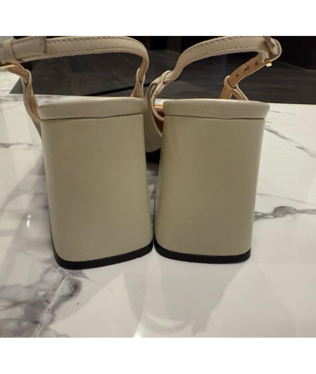 GUCCI Белые кожаные туфли, фото 4