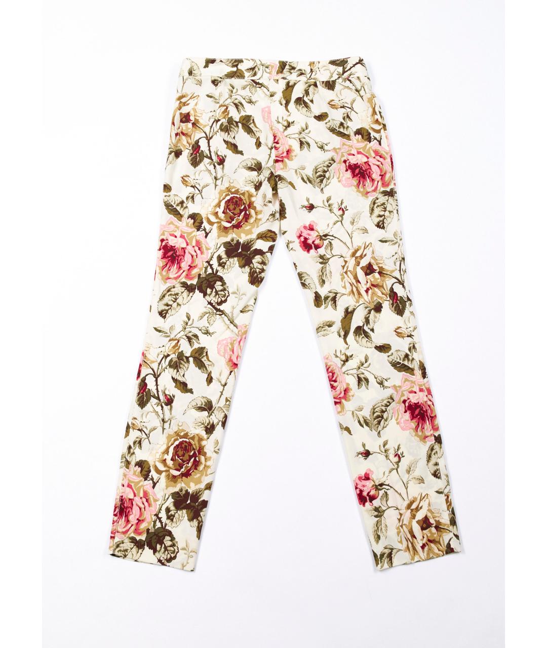DOLCE&GABBANA Бежевые шерстяные прямые брюки, фото 4