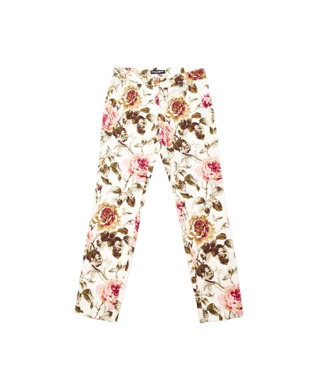 DOLCE&GABBANA Бежевые шерстяные прямые брюки, фото 6