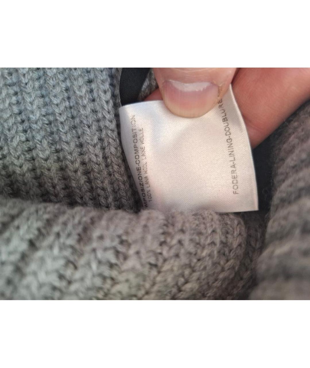 GUCCI Серая шерстяная шапка, фото 5