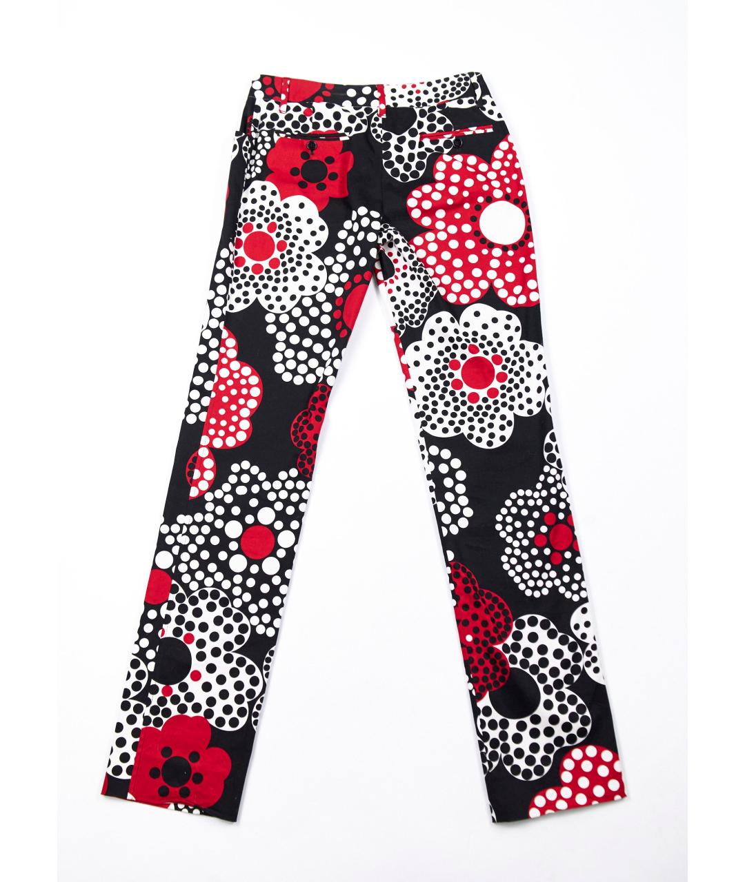 DOLCE&GABBANA Мульти хлопковые прямые брюки, фото 4